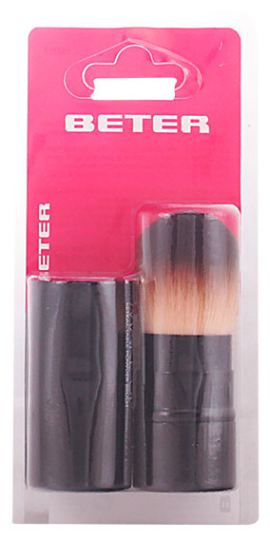 Retractable make up brush, synthetic hair