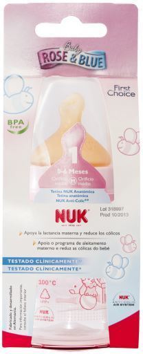 Baby Bottle First Choice 0-6 months Pink Baby Bottle First Choice 0-6 months Pink