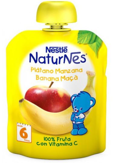 Naturnes Mashed Apple Banana + 6 months 90 gr Naturnes Mashed Apple Banana + 6 months 90 gr