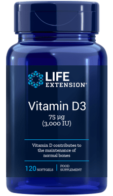 Life Extension Vitamin D3 75 mcg 3000 iu 120 softgels